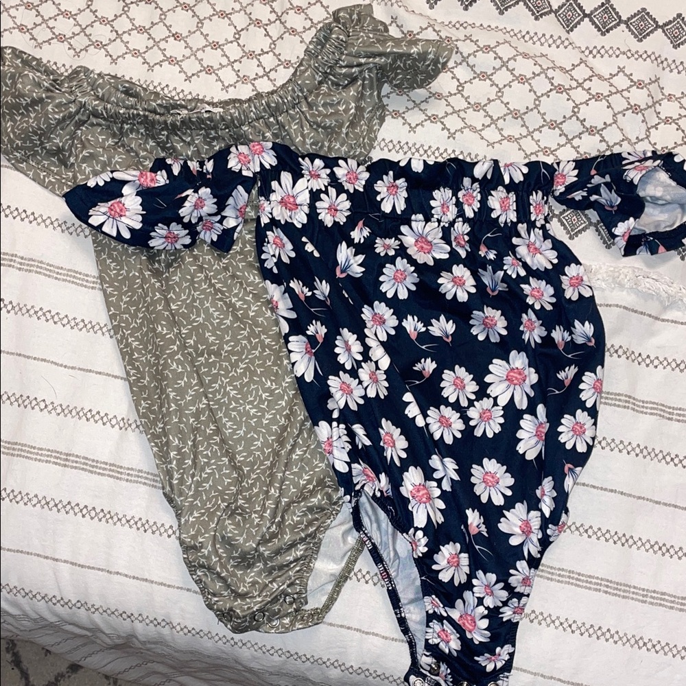 Floral and Leaf Print Kids Blouses